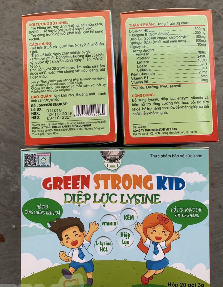 Diệp lục kid lysine